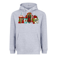 Heather Grey lady of guadalupe coffee Heavyweight Hoodie - Jasminsmagicworld