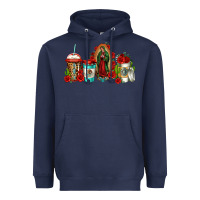 Navy lady of guadalupe coffee Heavyweight Hoodie - Jasminsmagicworld