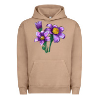 Pigment Burro Pasque Flower Illustrations Urban Hoodie - LillyAllenDesigns
