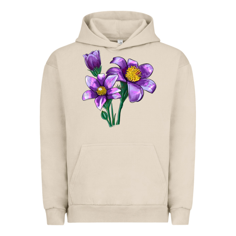 Pasque Flower Illustrations Urban Hoodie by LillyAllenDesigns | Teevron