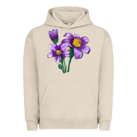 Pigment French Oak Pasque Flower Illustrations Urban Hoodie - LillyAllenDesigns