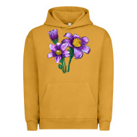 Pigment Peanut Butter Pasque Flower Illustrations Urban Hoodie - LillyAllenDesigns