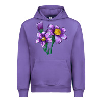 Tulip Pasque Flower Illustrations Urban Hoodie - LillyAllenDesigns