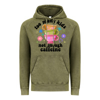 Vintage Olive too many kids not enough caffeine Vintage Hoodie - JahusDesignShop