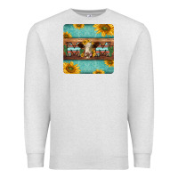 Oatmeal Heather hereford cattle mom coaster Premium Sweatshirt - Jasminsmagicworld
