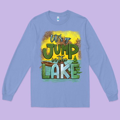 Let's Go Jump In The Lake Long Sleeve Tee Designed By Hra Design Shop