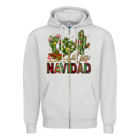 Dove Grey cactus feliz navidad Zipper Hoodie - JahusDesignShop