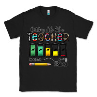 Black battery life of a teacher monday friday Classic Tee - CowhideDigitalArt