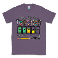 Lavender battery life of a teacher monday friday Classic Tee - CowhideDigitalArt