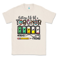 Natural battery life of a teacher monday friday Classic Tee - CowhideDigitalArt