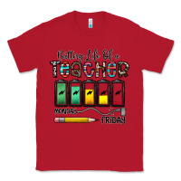 Red battery life of a teacher monday friday Classic Tee - CowhideDigitalArt