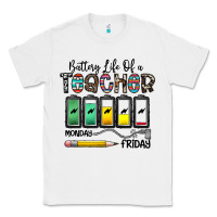 White battery life of a teacher monday friday Classic Tee - CowhideDigitalArt