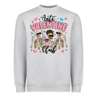 Heather Grey anti valentine club Heavyweight Sweatshirt - MaliasSmallBusiness