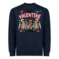 Navy anti valentine club Heavyweight Sweatshirt - MaliasSmallBusiness