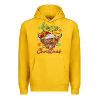Lemon merry christmas cow Premium Hoodie - MaliasSmallBusiness