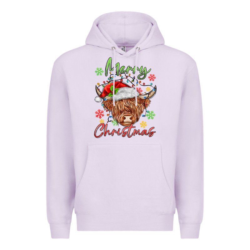 Merry Christmas Cow Premium Hoodie by MaliasSmallBusiness | Teevron
