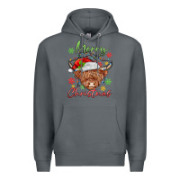 Rock merry christmas cow Premium Hoodie - MaliasSmallBusiness
