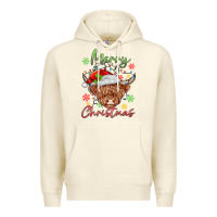 Sandshell merry christmas cow Premium Hoodie - MaliasSmallBusiness