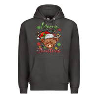 Smoke merry christmas cow Premium Hoodie - MaliasSmallBusiness