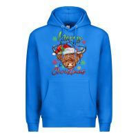 True Royal merry christmas cow Premium Hoodie - MaliasSmallBusiness