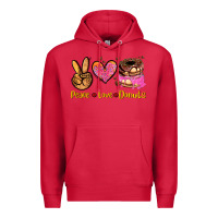 Cardinal peace love donuts Premium Hoodie - AdoDesignShop