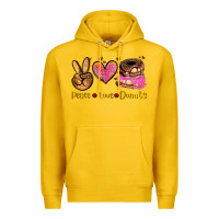 Lemon peace love donuts Premium Hoodie - AdoDesignShop