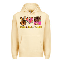 Pina Colada peace love donuts Premium Hoodie - AdoDesignShop