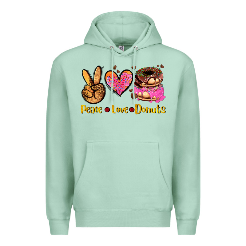Peace Love Donuts Premium Hoodie by AdoDesignShop | Teevron