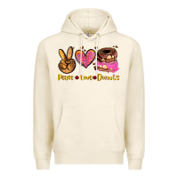 Tofu peace love donuts Premium Hoodie - AdoDesignShop