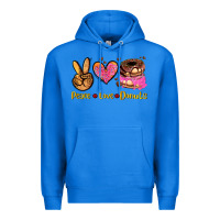 True Royal peace love donuts Premium Hoodie - AdoDesignShop
