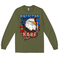 Army Green American Babe  4th of july Long Sleeve Tee - CowGirlArtShop