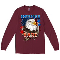 Burgundy American Babe  4th of july Long Sleeve Tee - CowGirlArtShop