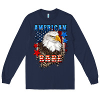 Navy American Babe  4th of july Long Sleeve Tee - CowGirlArtShop