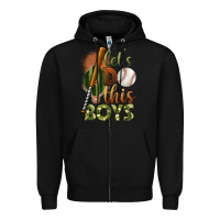 Black let's do this boys field baseball Zipper Hoodie - BundleAndBundleShop
