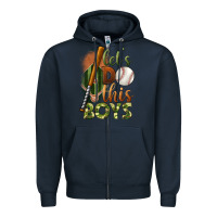 Navy let's do this boys field baseball Zipper Hoodie - BundleAndBundleShop
