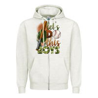 Let's Do This Boys Field Baseball Zipper Hoodie | Teevron