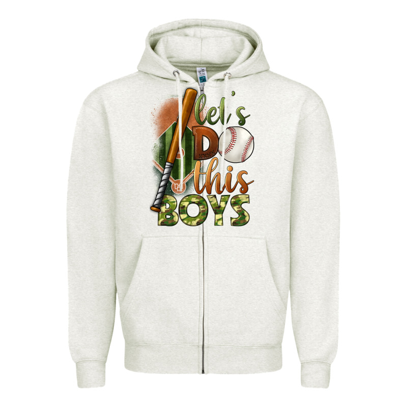 Let's Do This Boys Field Baseball Zipper Hoodie by BundleAndBundleShop | Teevron