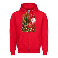 Red let's do this boys field baseball Zipper Hoodie - BundleAndBundleShop