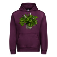 Mauve Wine Peace Lily Urban Hoodie - LillyAllenDesigns
