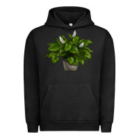 Pigment Black Peace Lily Urban Hoodie - LillyAllenDesigns