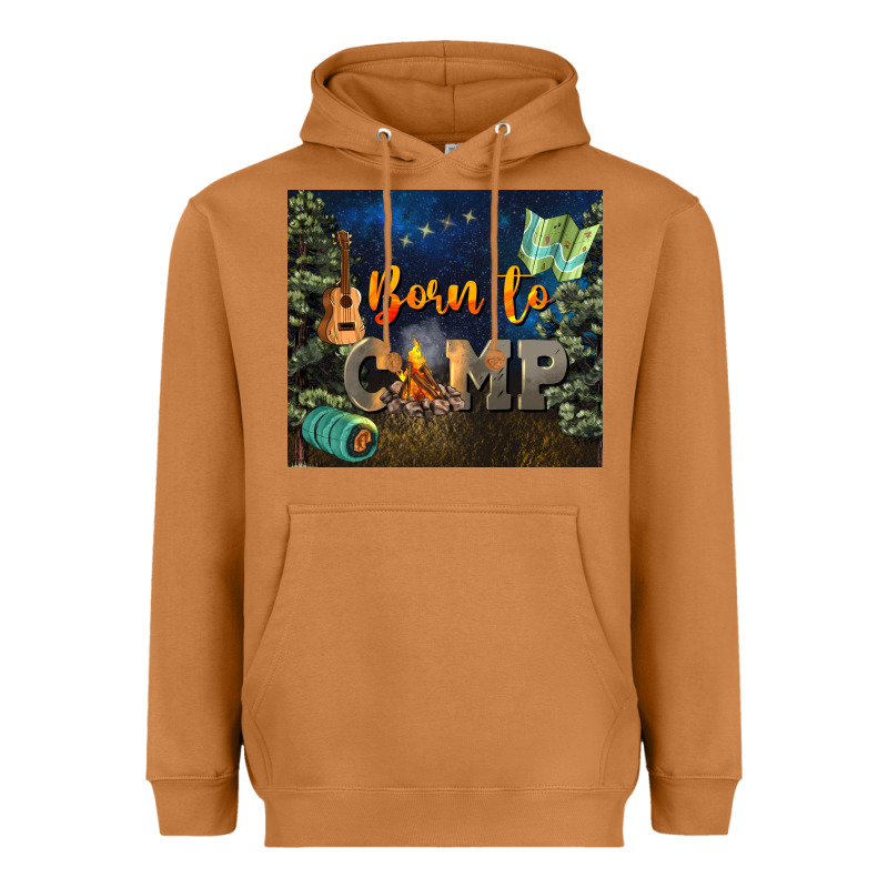 Born To Camp Heavyweight Hoodie by NancyCooperArtShop | Teevron