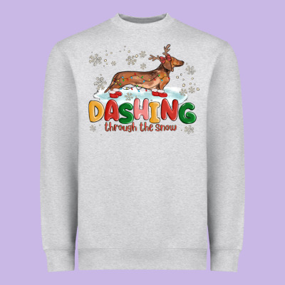 Heavyweight Sweatshirt dachshund through the snow