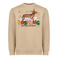 Mushroom dachshund through the snow Heavyweight Sweatshirt - MaliasSmallBusiness