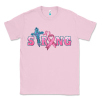 Bubblegum Pink strong with cross ribbon Classic Tee - HRA Design Shop