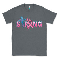 Charcoal Heather strong with cross ribbon Classic Tee - HRA Design Shop