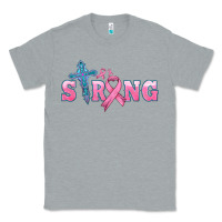Heather Grey strong with cross ribbon Classic Tee - HRA Design Shop