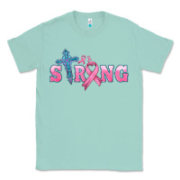 Seafoam strong with cross ribbon Classic Tee - HRA Design Shop