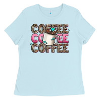 Baby Blue coffee coffee coffee Ladies Tee - AdoDesignShop