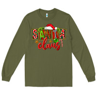 Army Green Christmas santa claus Long Sleeve Tee - FaDigitalArtStudio