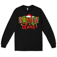 Black Christmas santa claus Long Sleeve Tee - FaDigitalArtStudio